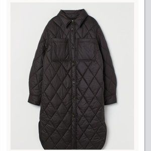 NWT H&M Oversized Quilted Shirt Jacket